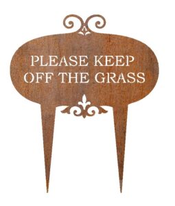Tuindecoratie - Please keep off the grass - English garden