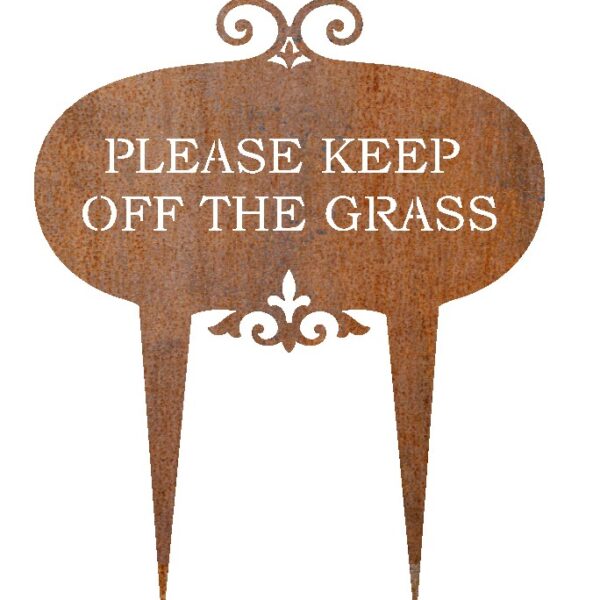 Tuindecoratie - Please keep off the grass - English garden